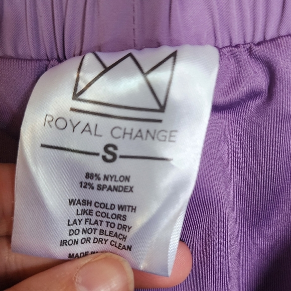 Royal Change Lavender Nylon Running Shorts Size Small - Picture 5 of 7